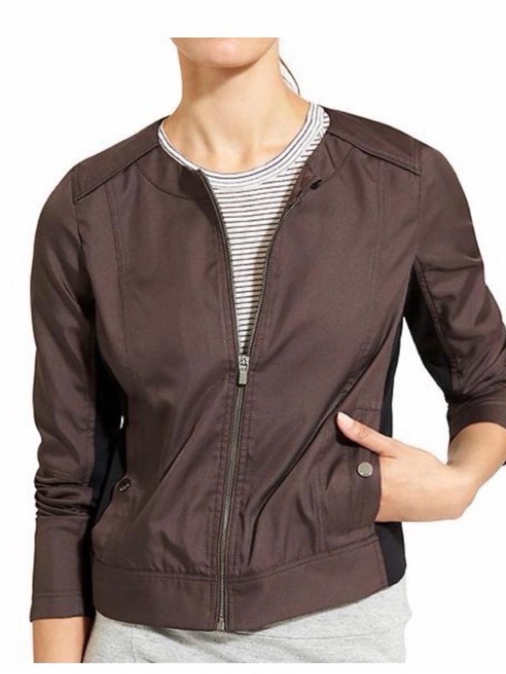 Athleta Left Bank Zip Front Jacket XXS